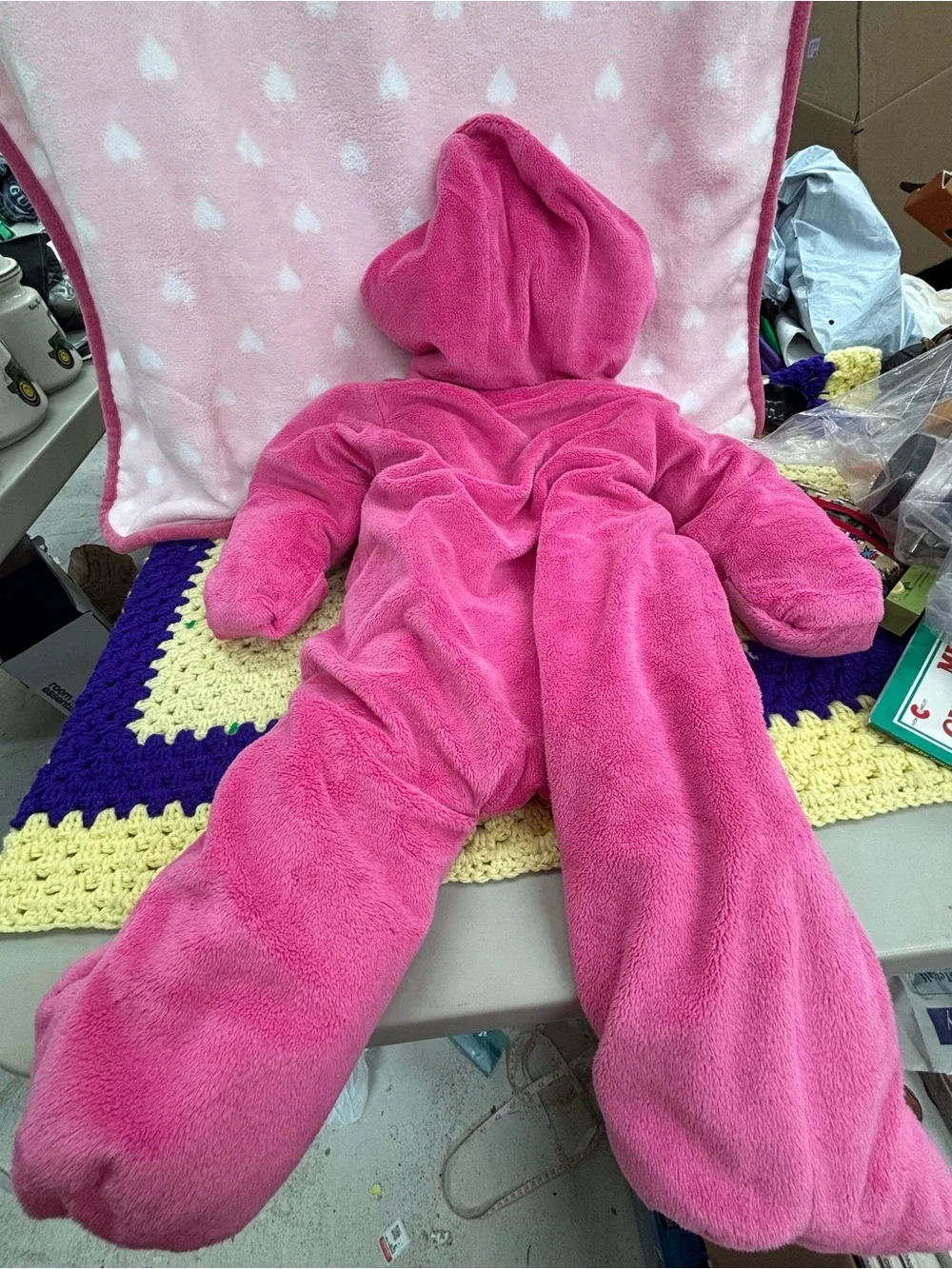 Disney baby Minnie Mouse “snow cute” heavy hooded zip winter suit 6-9 months